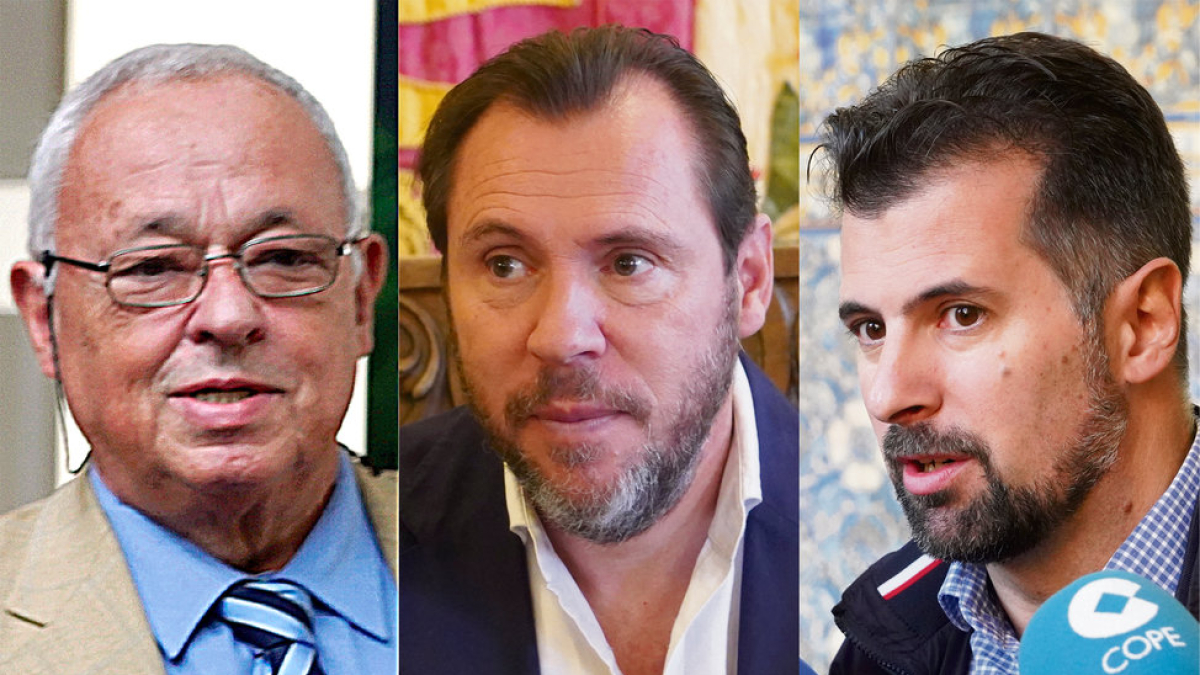 Gonzalo Santonja, Óscar Puente y Luis Tudanca.-