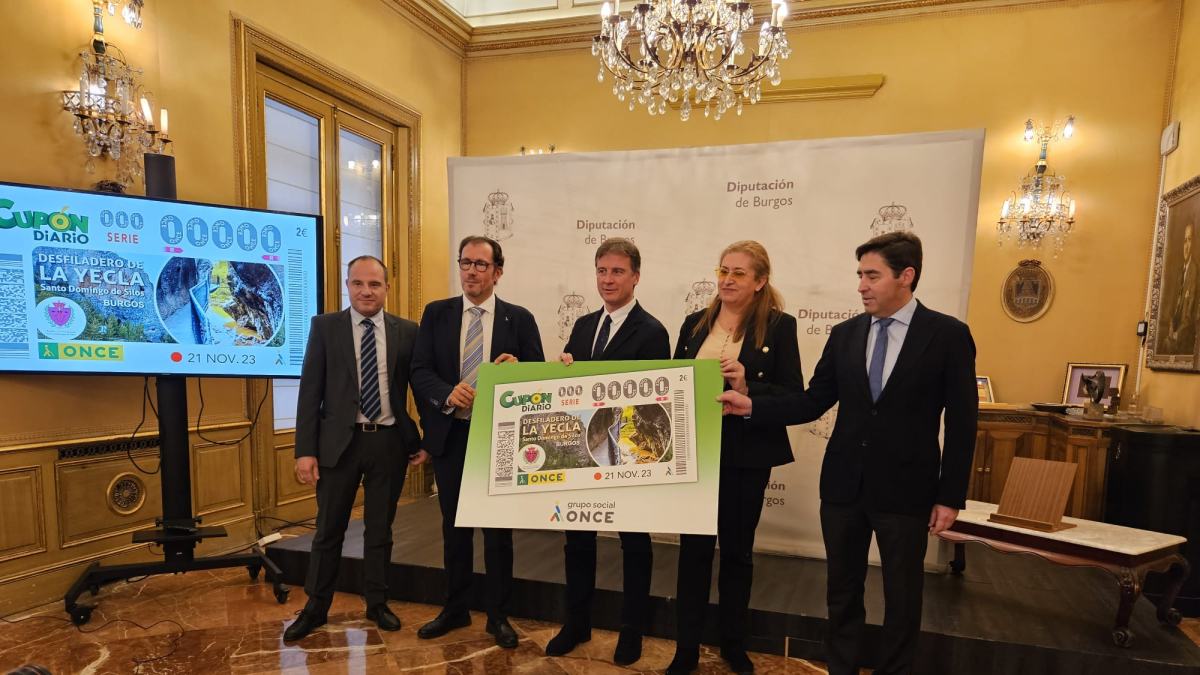 Presentación del cupón de la ONCE dedicado al Desfiladero de la Yecla.