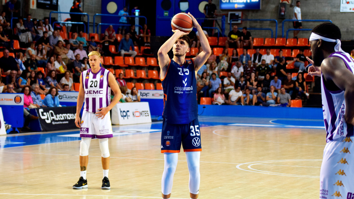 Rodrigo Seoane, durante el partido contra Valaldolid.
