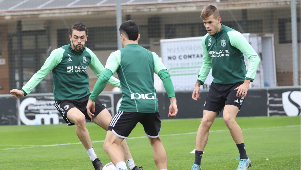 Imagen de un entrenamiento del Burgos CF.