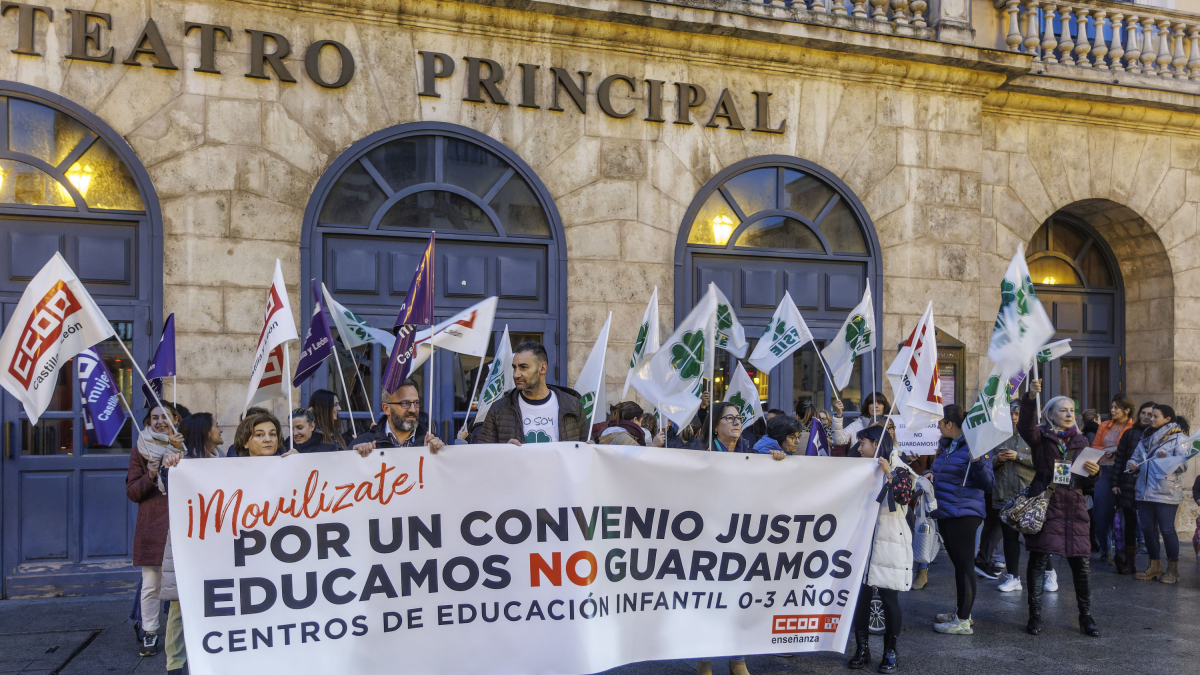 Protesta de trabajadores de escuelas infantiles.