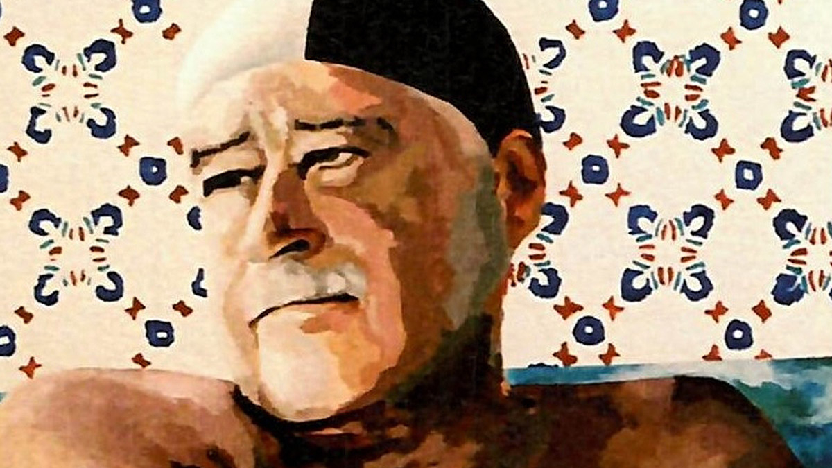 Detalle de la ilustración del poemario 'El nadador del desierto'.