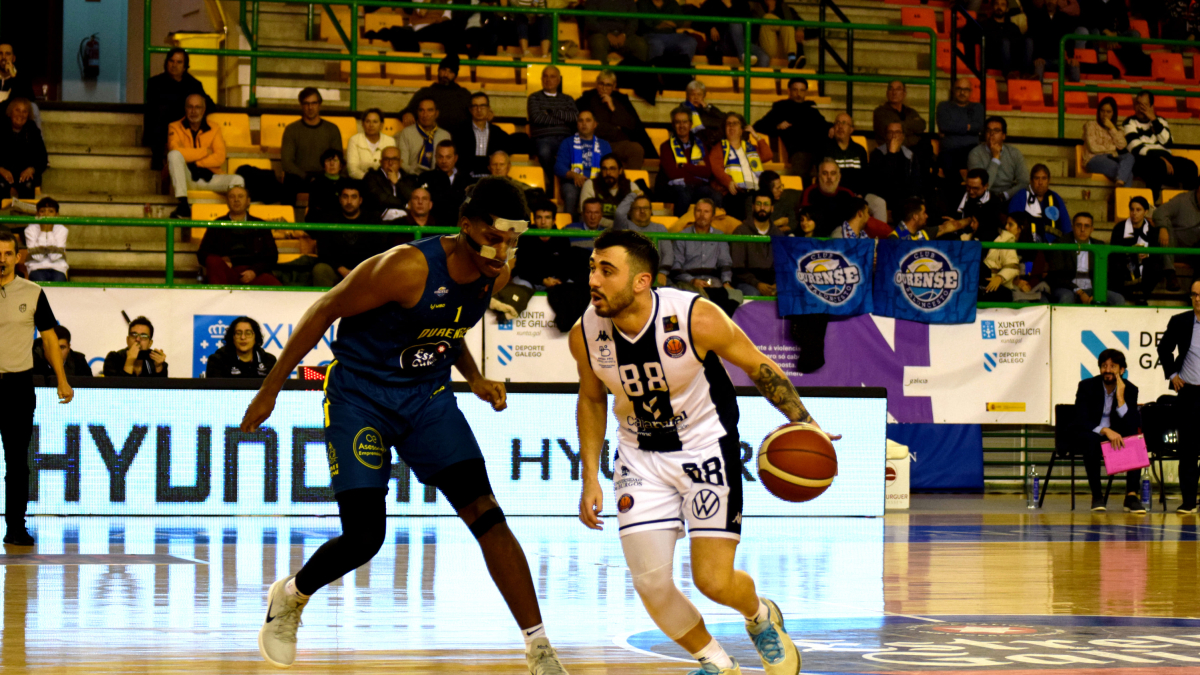 Didac Cuevas, durante el partido contra Orense.