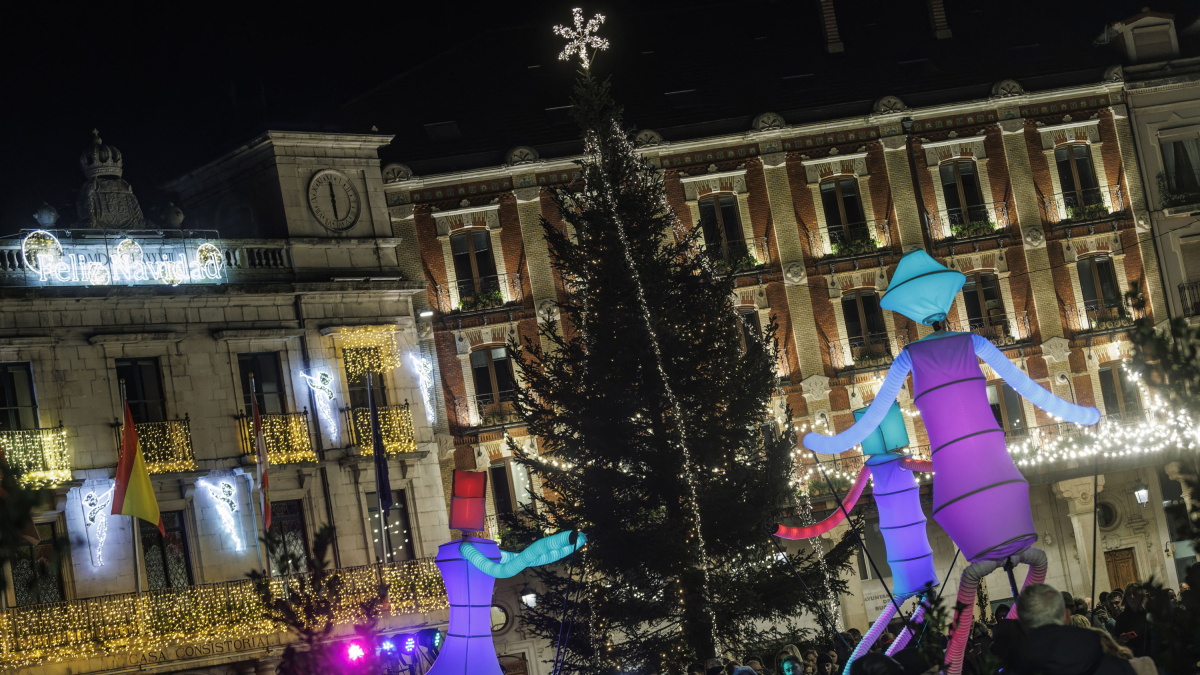 Encendido de las luces en la Plaza Mayor.