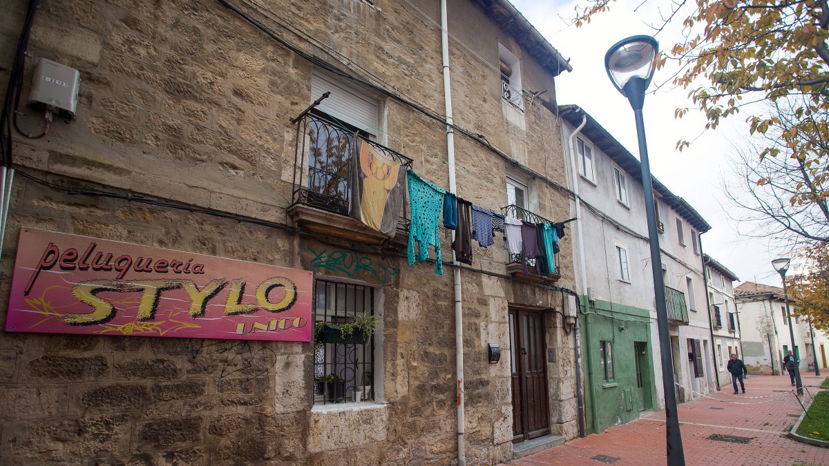 Viviendas habitadas en el Pueblo Antiguo de Gamonal, en una imagen de archivo.