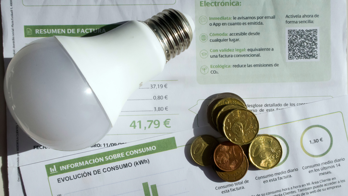 Imagen de una factura de la luz.