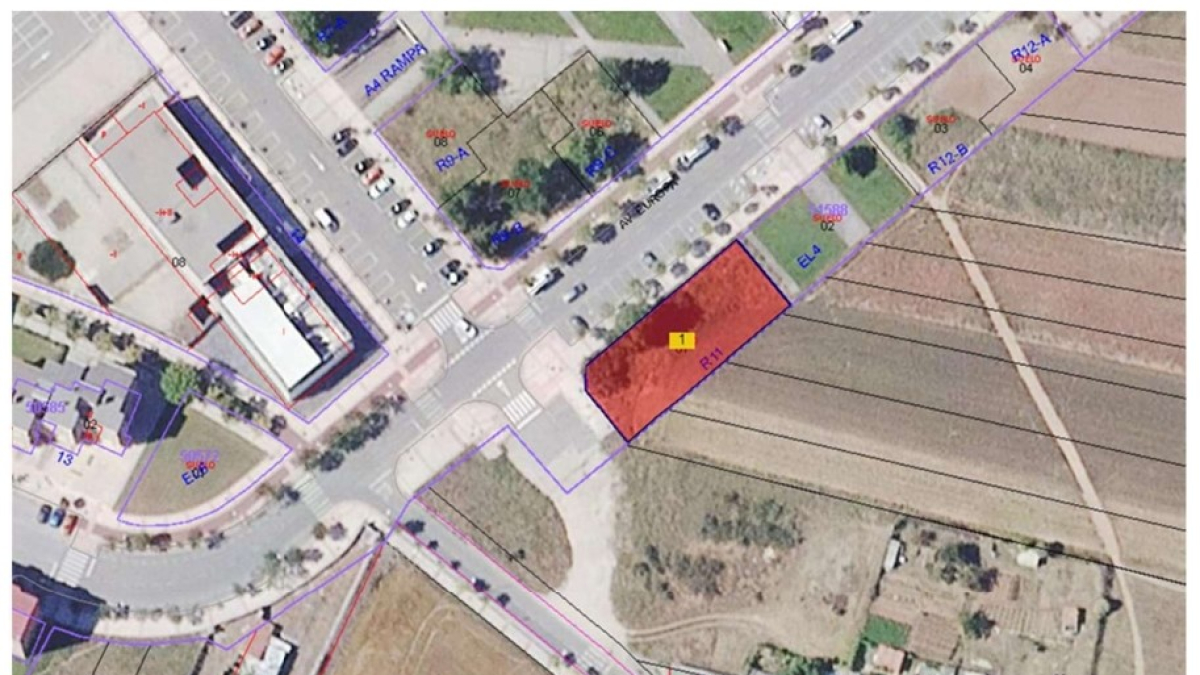 Plano de la ubicación de las viviendas colaborativas de Miranda de Ebro.