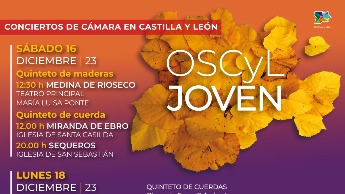 Cartel de conciertos de la OSCyL Joven