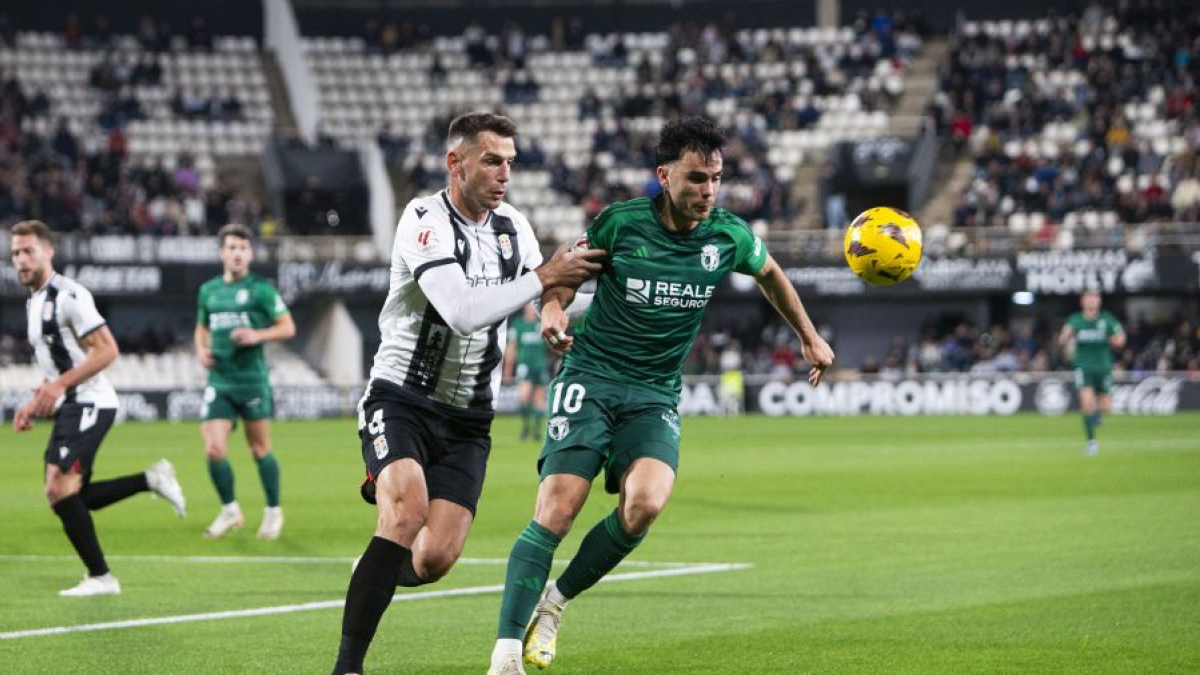 Imagen de Bermejo durante el partido contra el Cartagena.