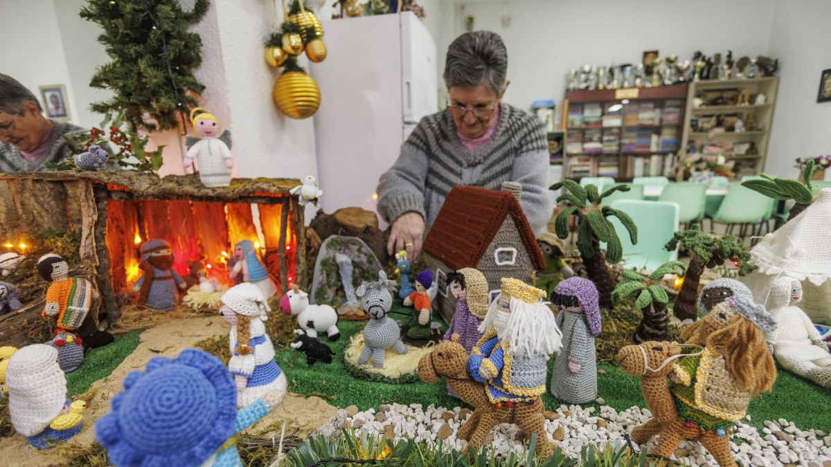 Vista parcial del belén creado por las Abuelas de Gamonal.