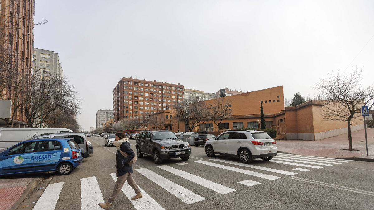 Vista de uno de los pasos de cebra de la zona del G3.