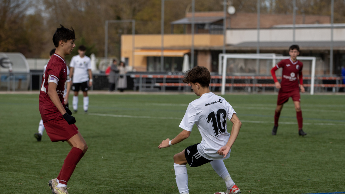 Imagen de un partido de la cantera del Burgos CF