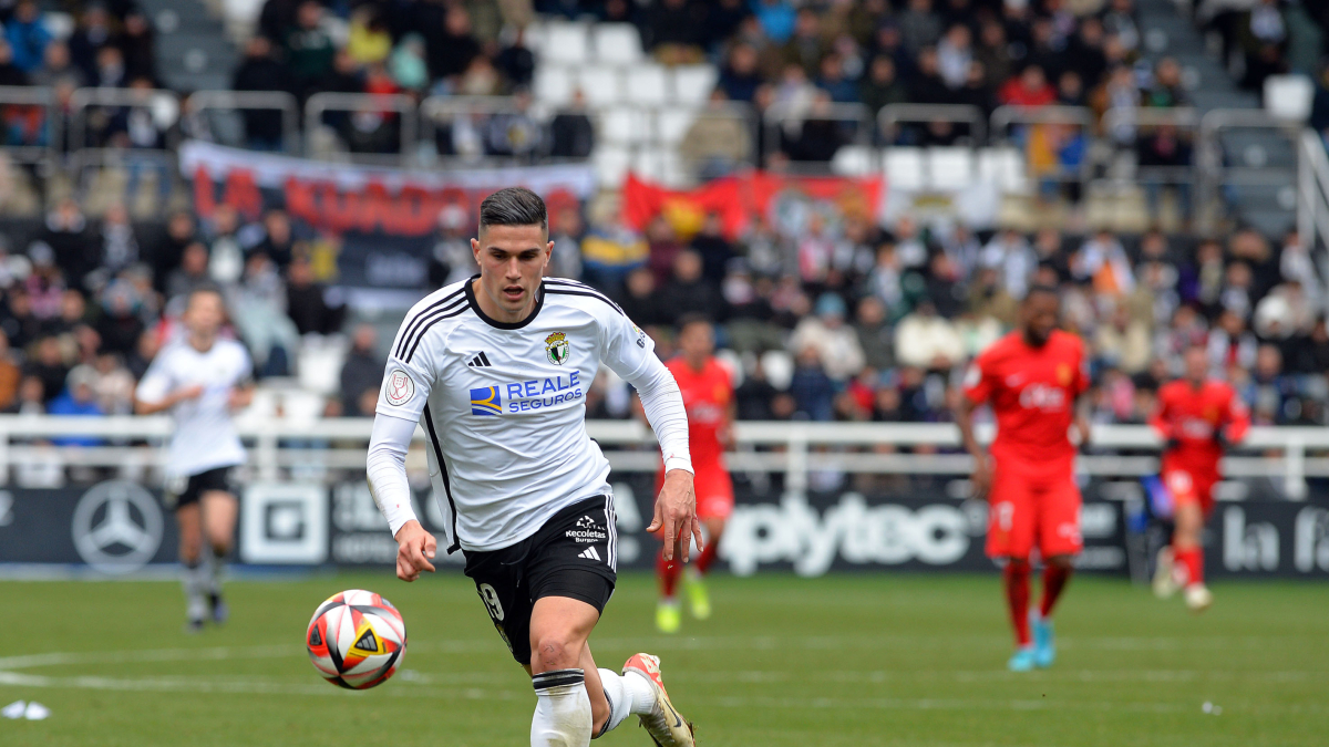 Edu Espiau, durante el partido de Copa del Rey frente al Mallorca.