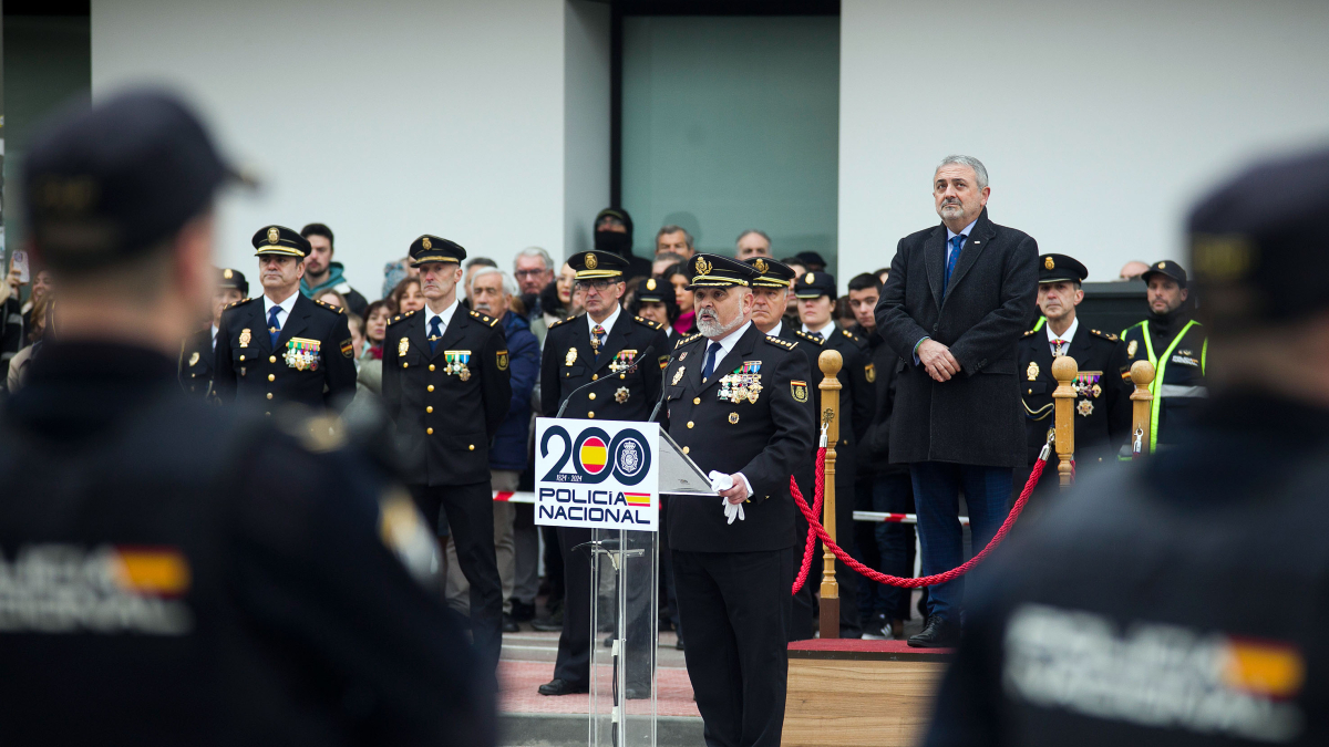 Instante del acto de celebración de los dos siglos de Policía Nacional.