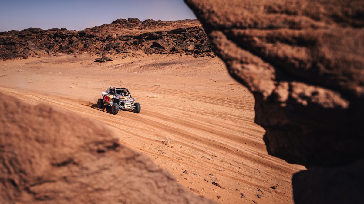Cristina Gutiérrez en la décima etapa del rally Dakar.