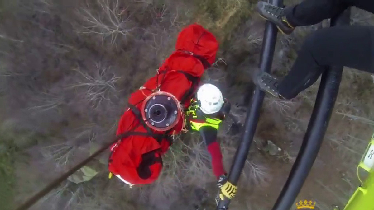 Imagen del rescate del cazador.