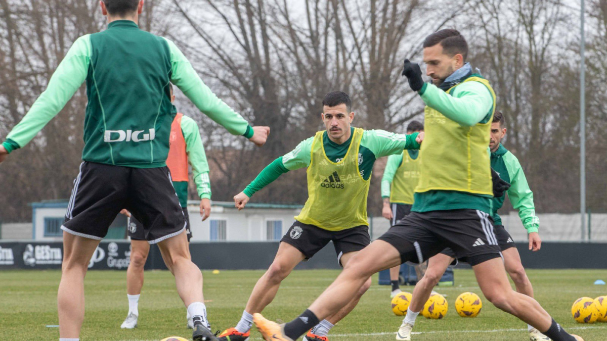 Imagen de un entrenamiento del Burgos CF.