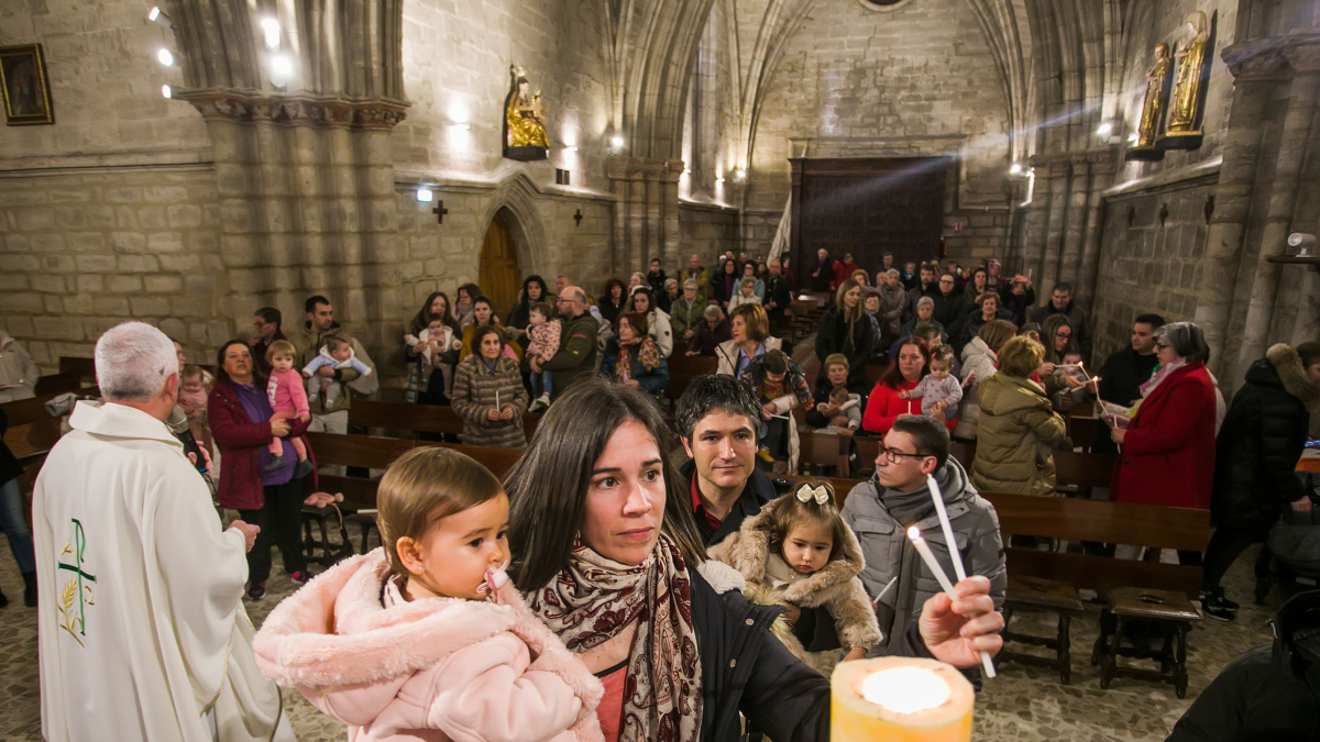 Misa de la Luz en la iglesia Real y Antigua de Gamonal.