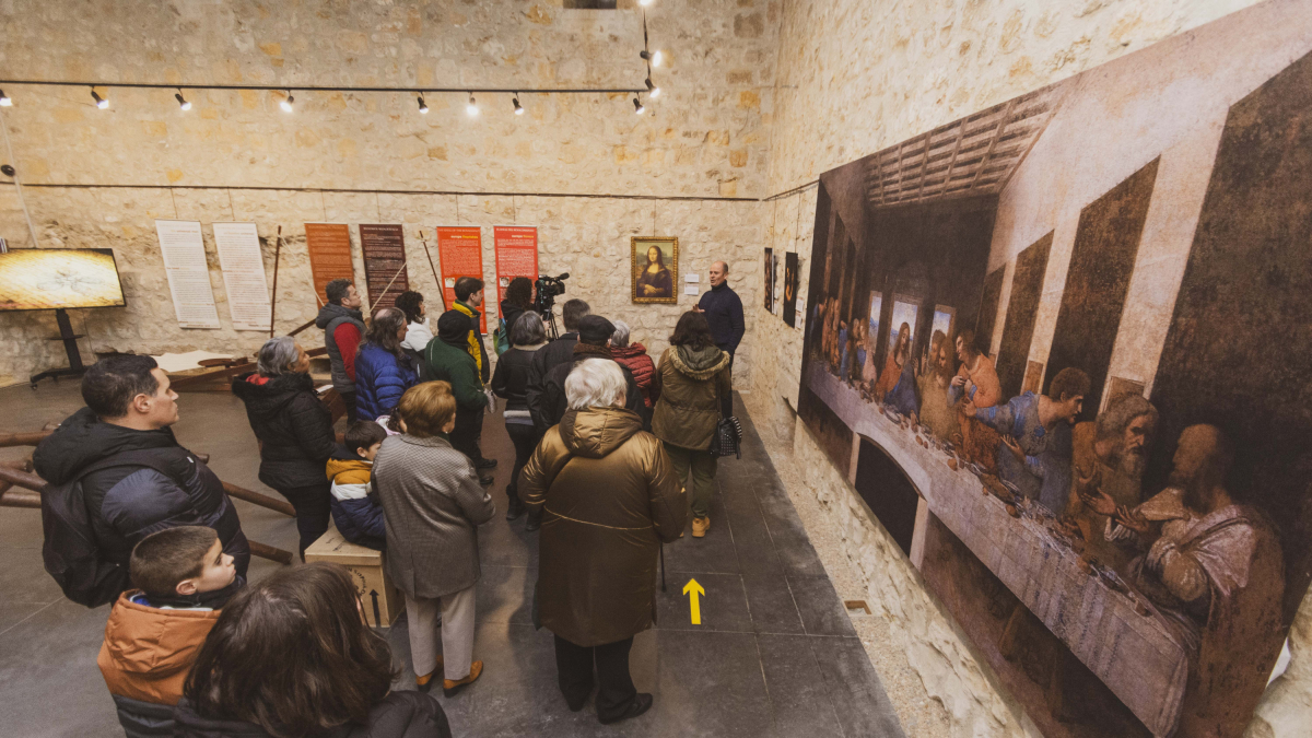 Inauguración de la exposición sobre Leonardo da Vinci.