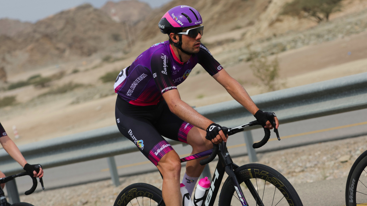Mario Aparicio, durante su última carrera en Omán.