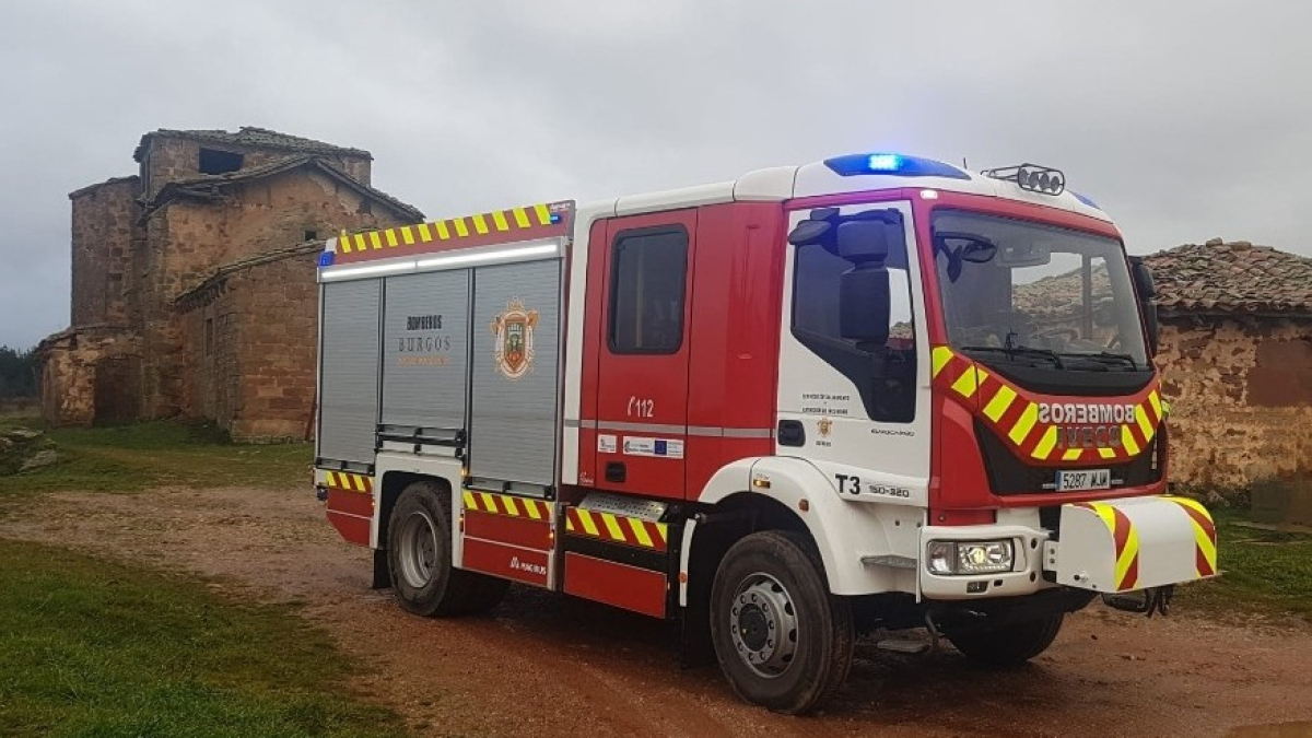 Imagen de un vehículo de Bomberos en una intervención en la provincia.