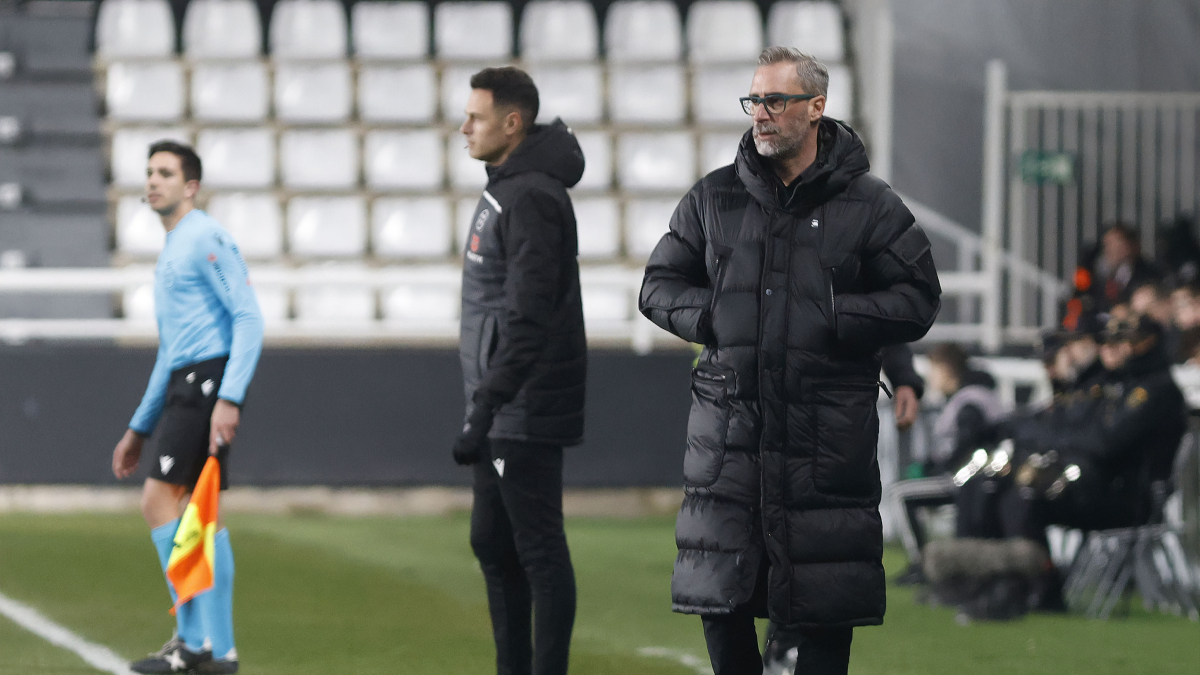 Bolo, durante el partido contra el Racing de Ferrol en El Plantío.