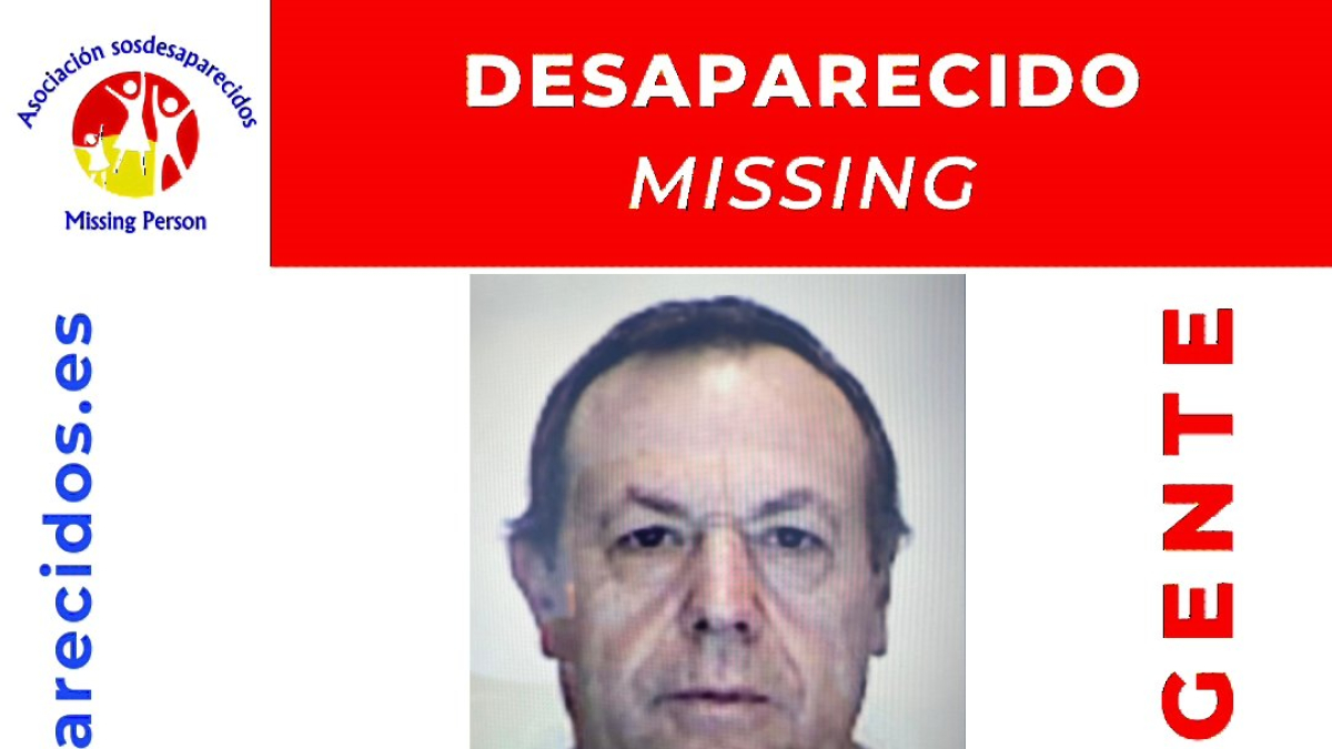 Imagen de la alerta de SOS Desaparecidos.