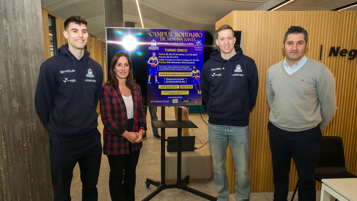 Presentación del campus de baloncesto solidario de CaixaBank y San Pablo Burgos.