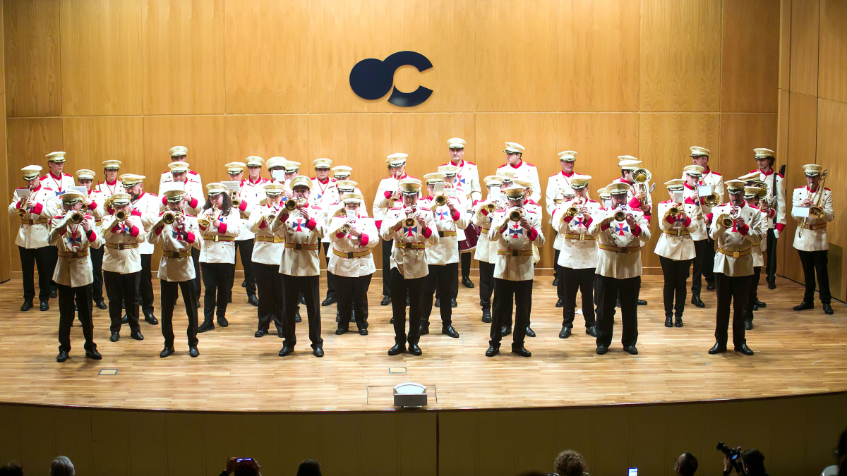 Las formaciones musicales de las hermandes y cofradías tocaron este domingo en el salón del Círculo.