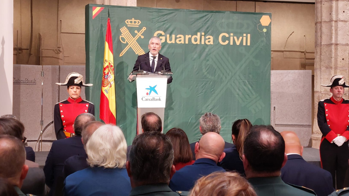 Fernando Grande-Marlaska, durante la presentación en Burgos del Centro de Fotografía Histórica de la Guardia Civil.