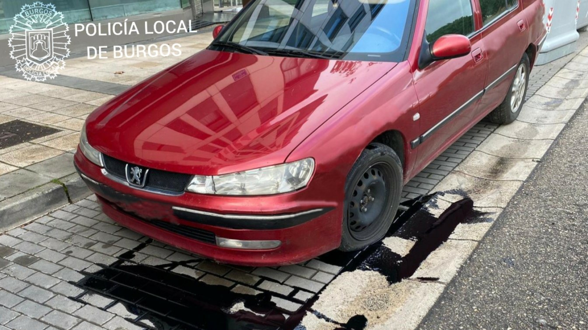 Imagen del vehículo accidentado.