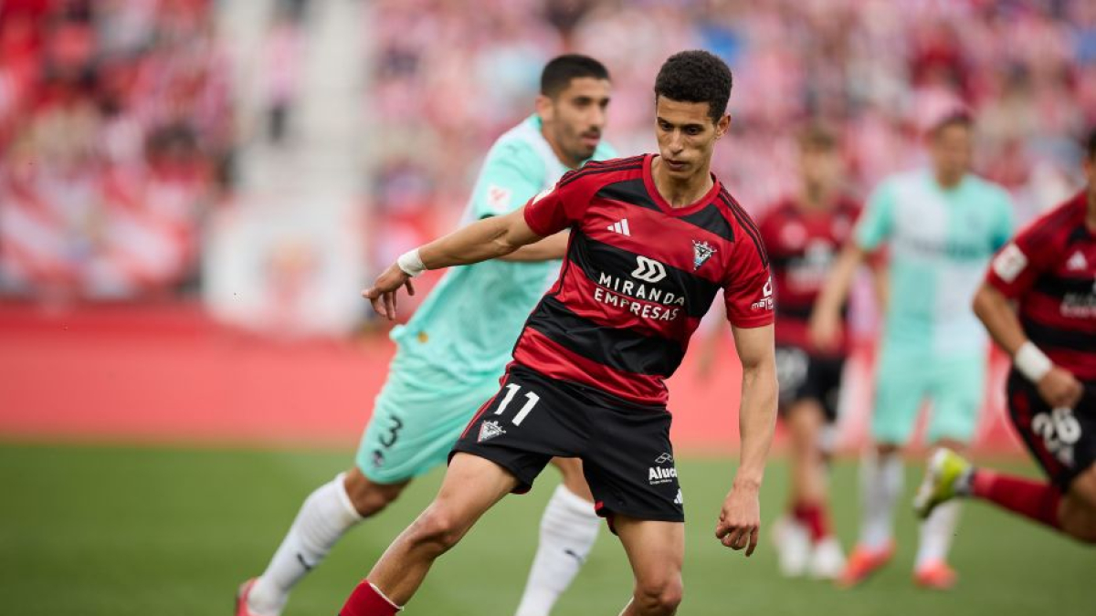 Ilyas Chaira, durante el partido contra el Sporting.