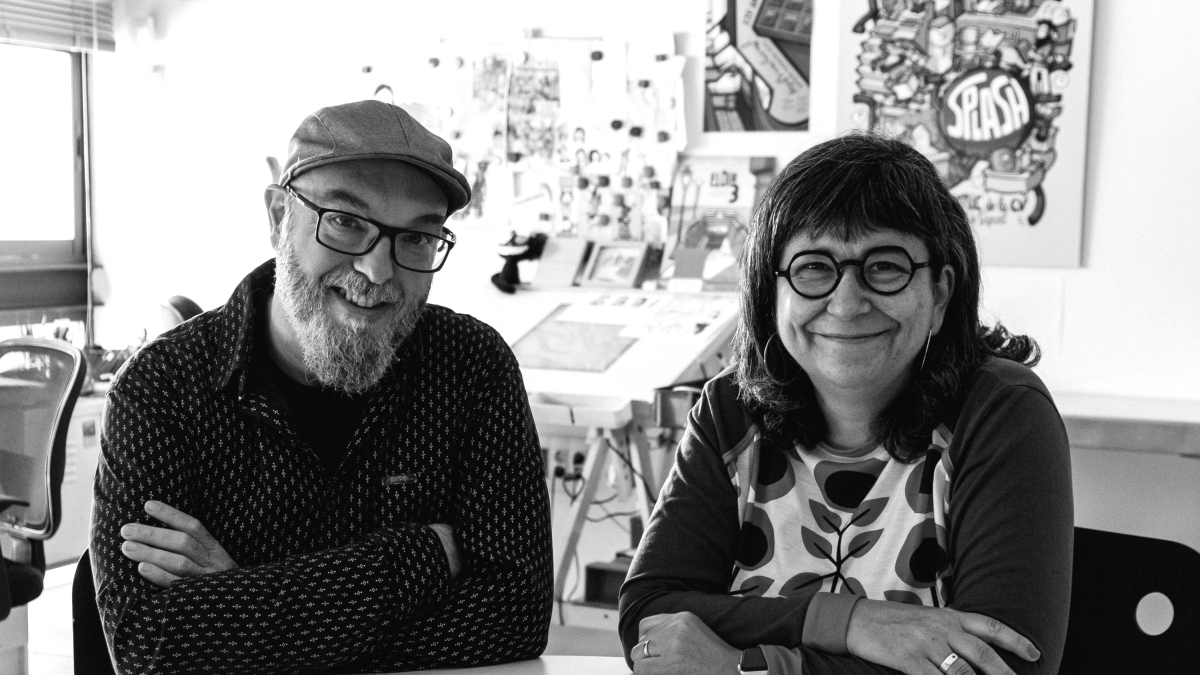 Miguel Ángel Giner y Cristina Durán, autores del cómic ‘María la Jabalina’.