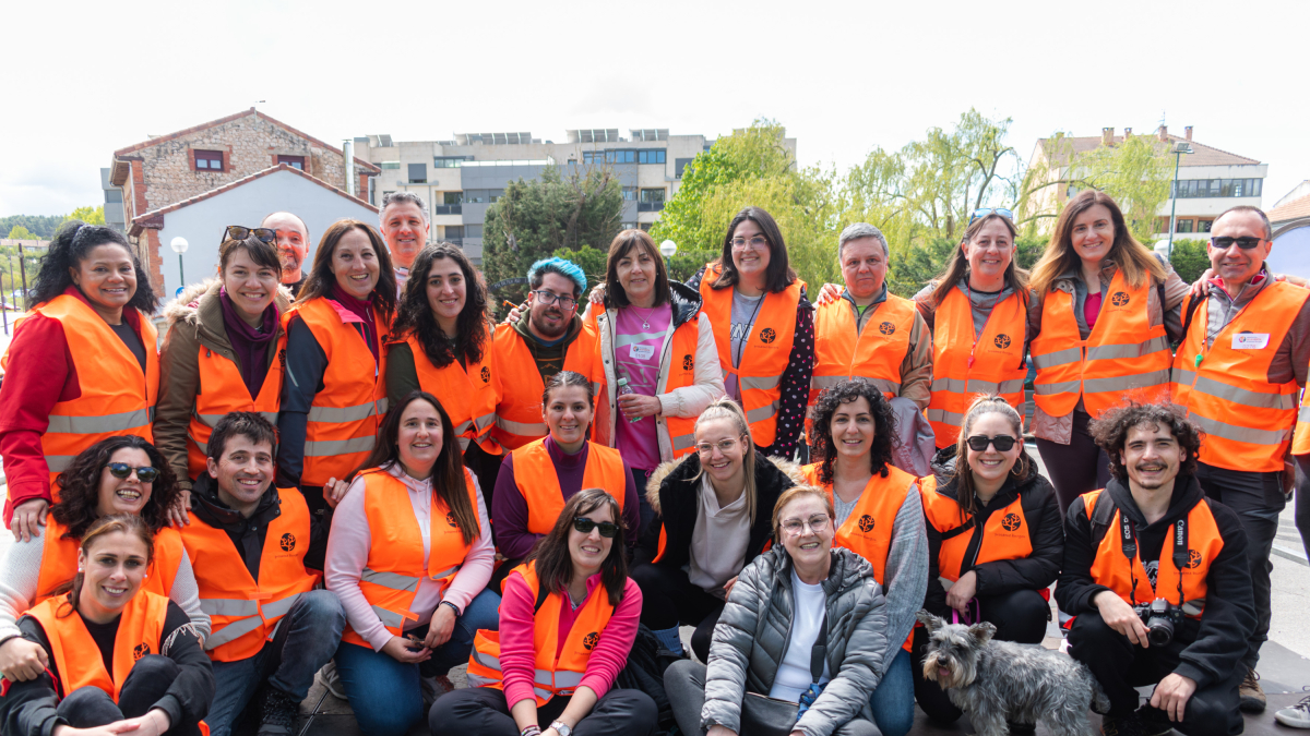 El equipo de Prosame, al pie del cañón durante la Marcha Solidaria.