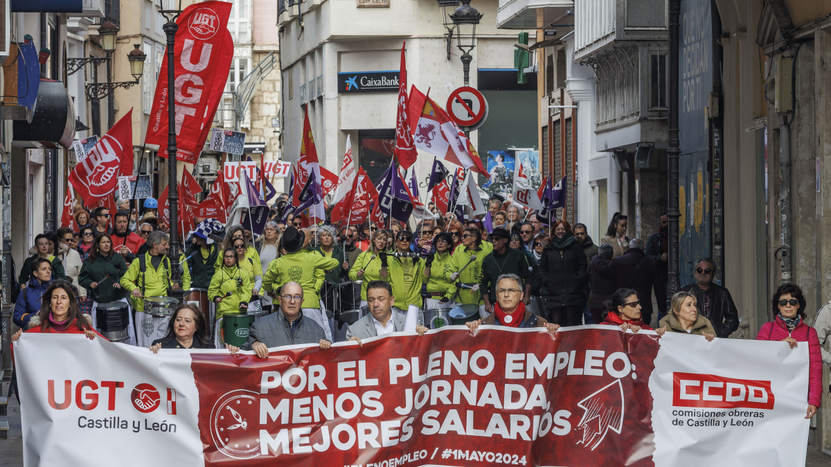 Manifestación del 1 de Mayo en Burgos.