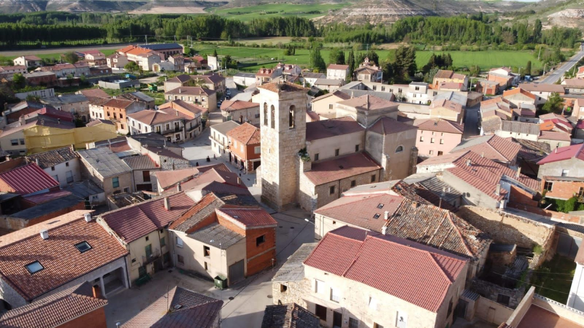 Vista aérea de Adrada de Haza.
