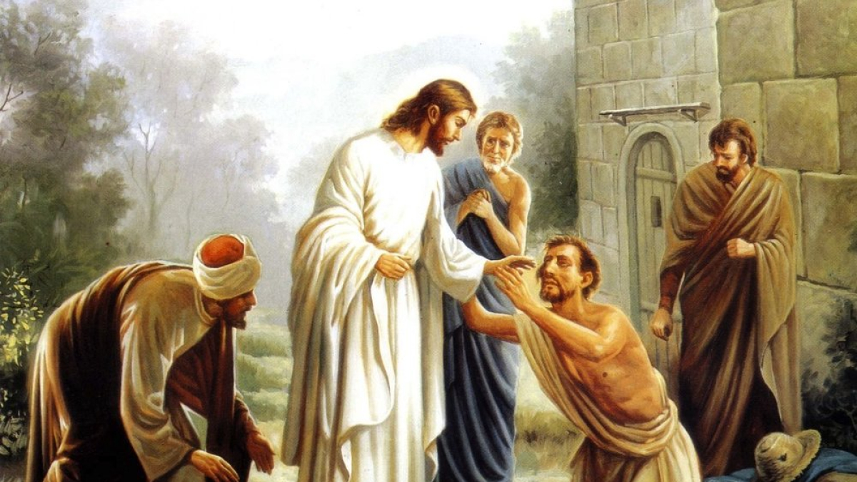 Jesús, con los enfermos.