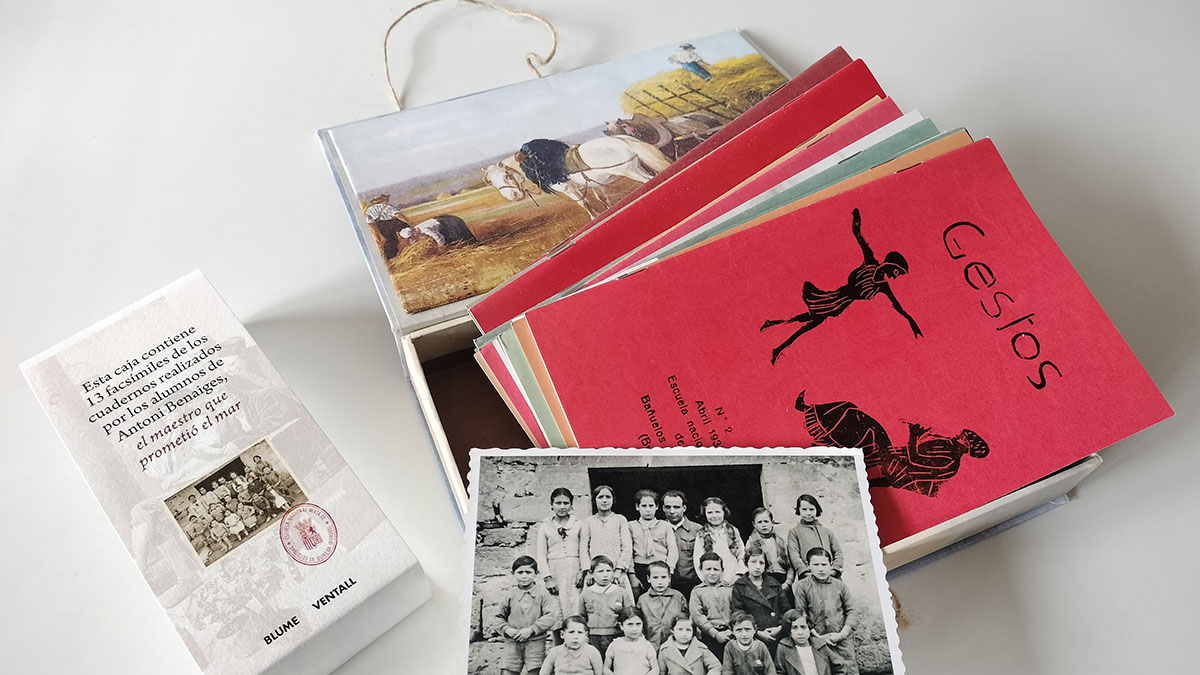 La caja y los cuadernillos facsímiles que ha editado Blume.