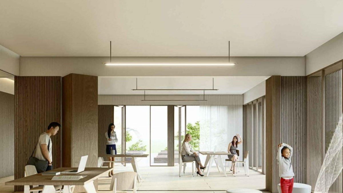Recreación de la vista interior de uno de los edificio.