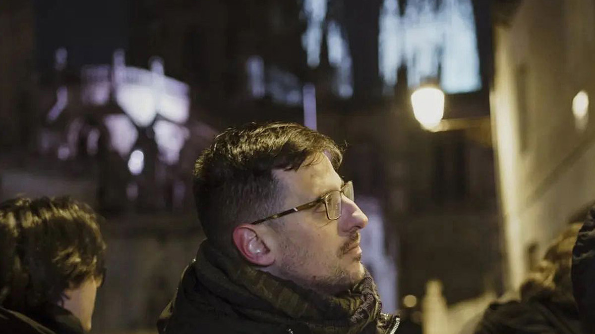 David Pérez Sañudo, en el rodaje de ‘El rey de la semana’.