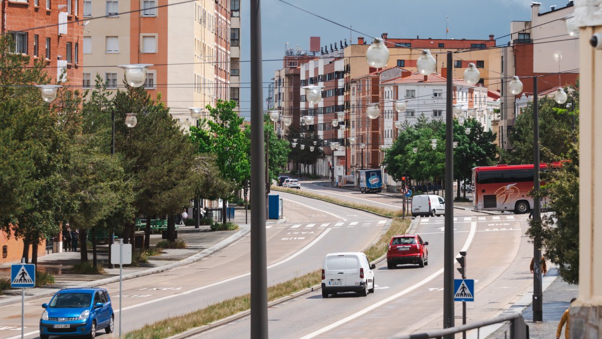 Vista del bulevar ferroviario, desde la zona sur de la ciudad.