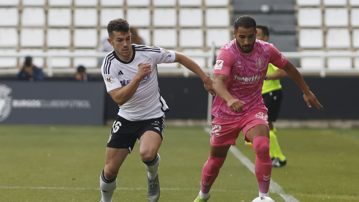 Imagen del partido del Burgos CF con el Tenerife