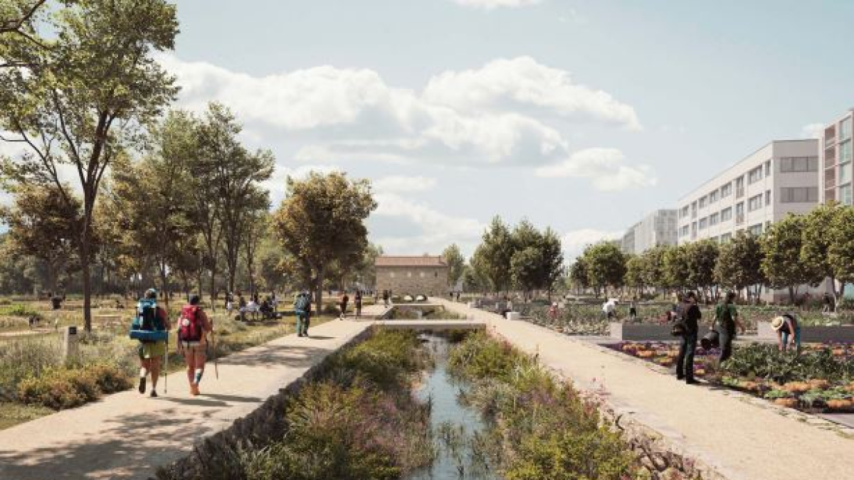 Propuesta de 'Las edades del agua' para la zona del cauce molinar.
