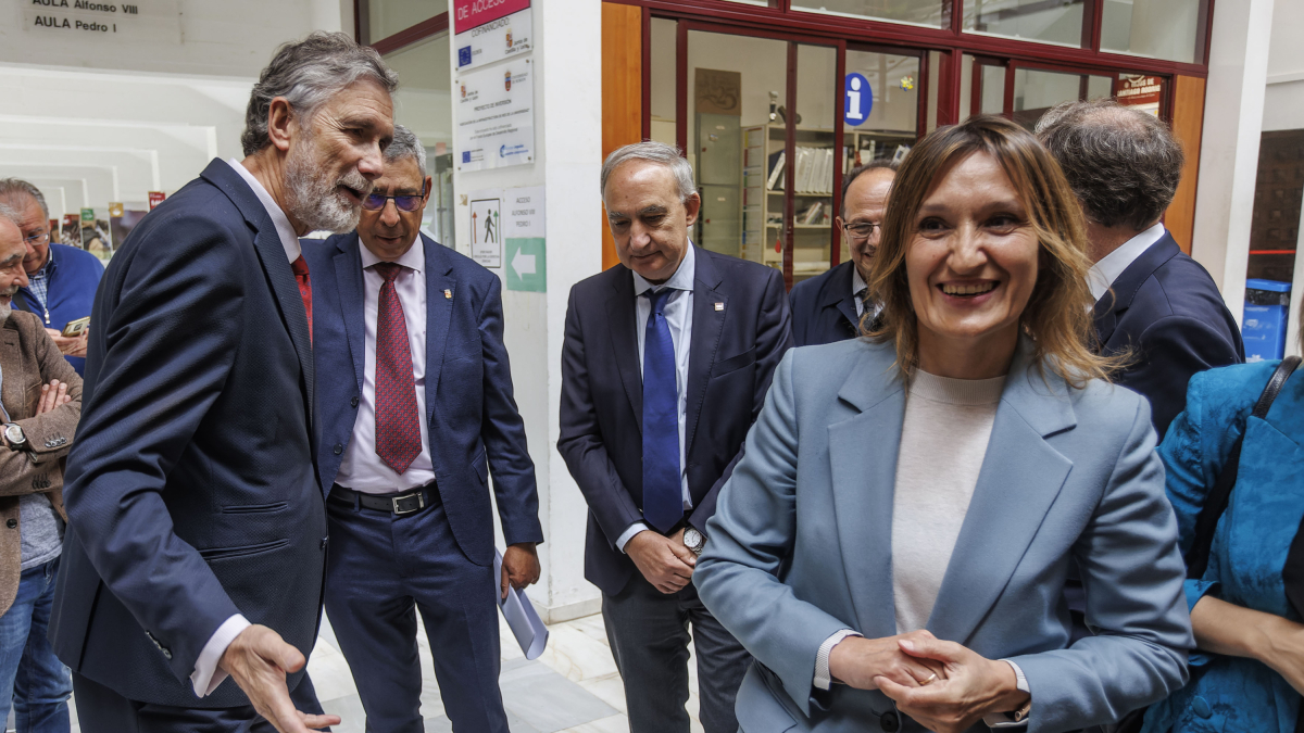 La consejera de Educación, Rocío Lucas, en la Universidad de Burgos.