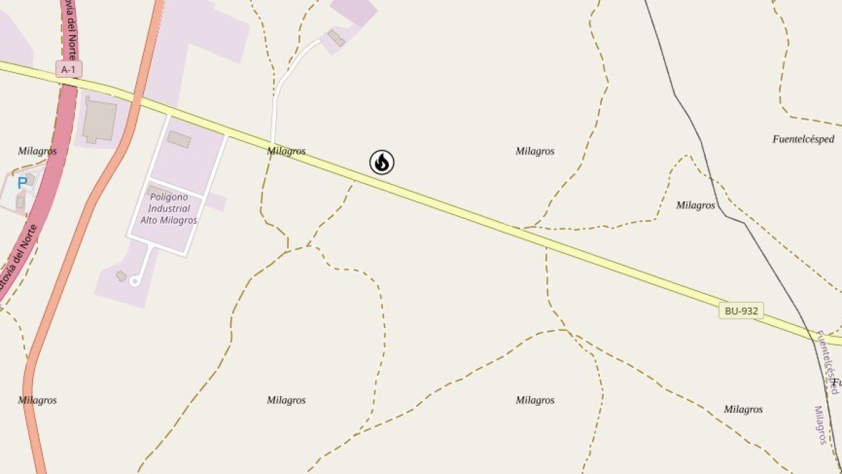 Incendio extinguido en Milagros (Burgos)