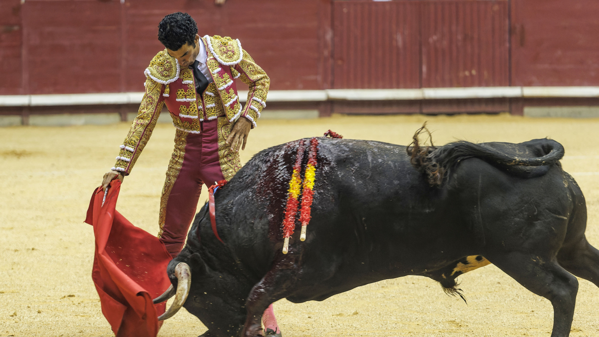 Morenito de Aranda, durante la corrida de ayer en el Coliseum.