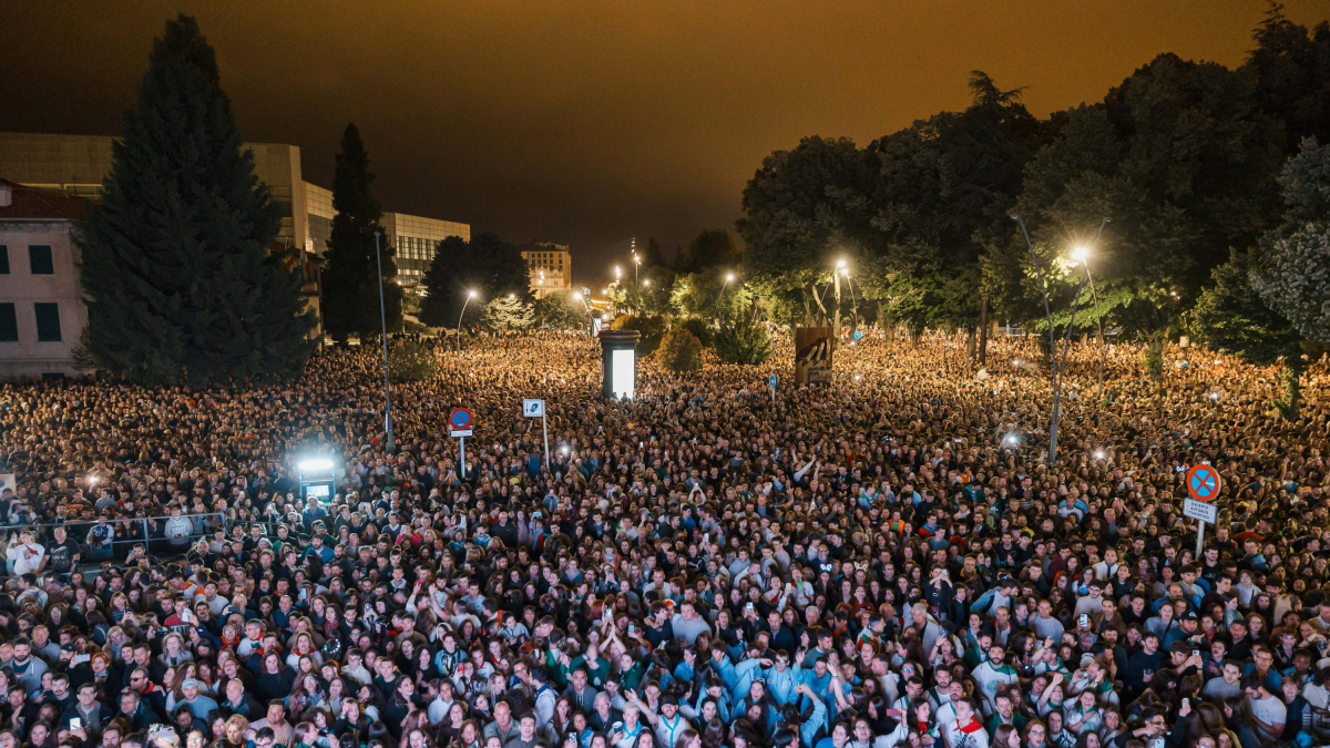 Imagen del público en el concierto de La Oreja de Van Gogh.