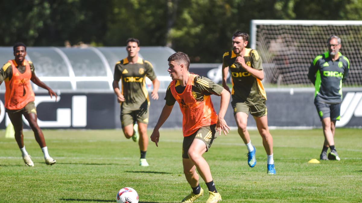 Imagen del primer entrenamiento del Burgos CF