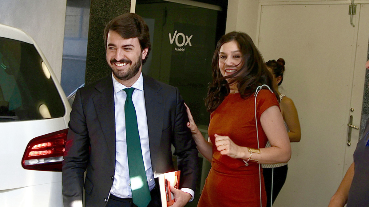 El vicepresidente de la Junta de Castilla y León, Juan García Gallardo, a su llegada a la reunión del Comité Ejecutivo Nacional de VOX en Madrid