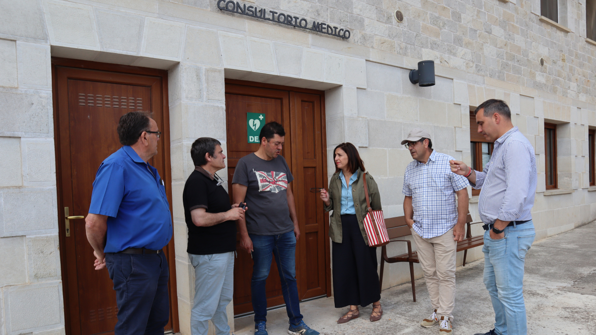 Responsables del PSOE de Burgos, en Montorio.